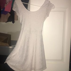 beautiful lace white dress with crossed back